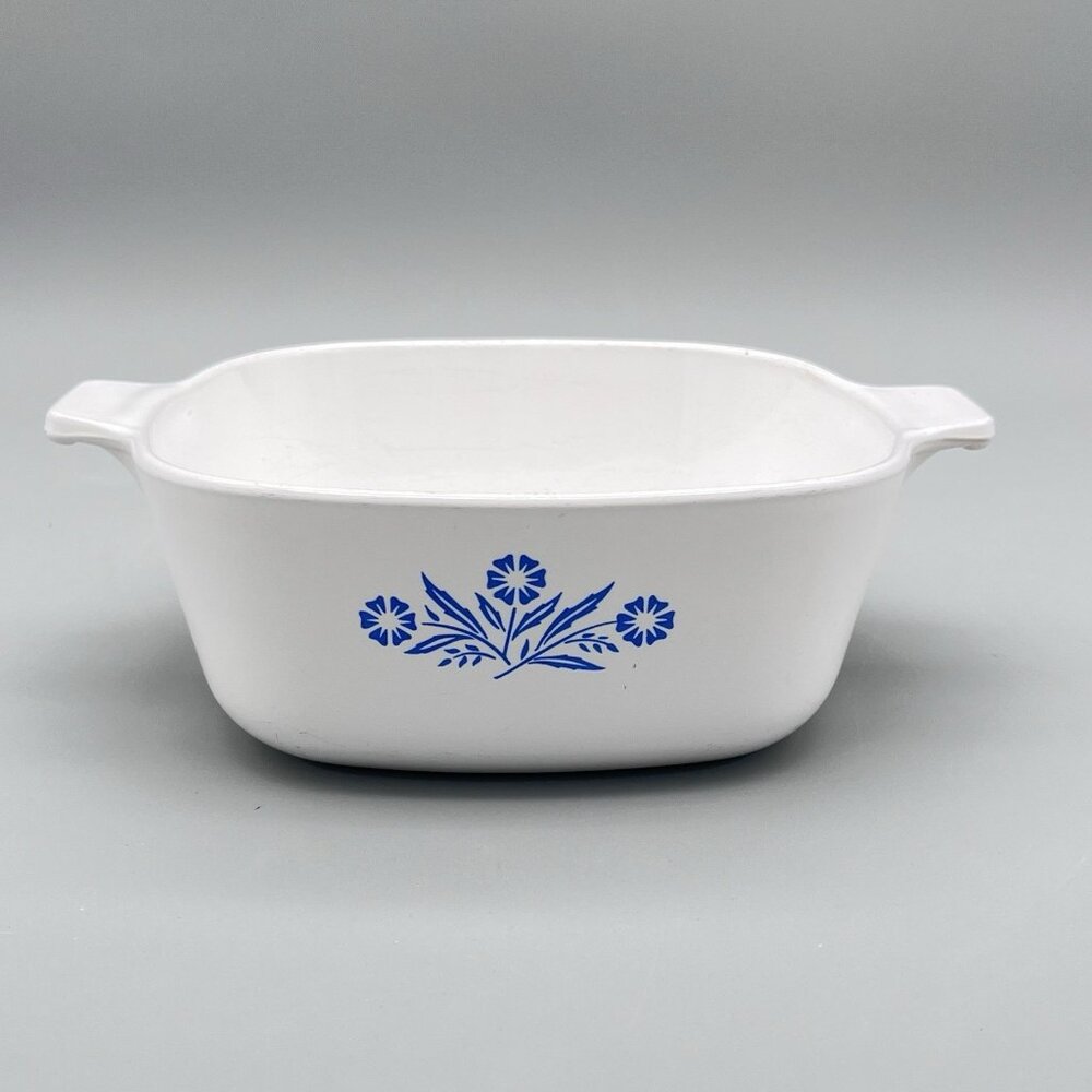 Vintage Corning P-1 1/2-B 1.5Qt. Casserole Dish Blue Cornflower *No Lid* - D